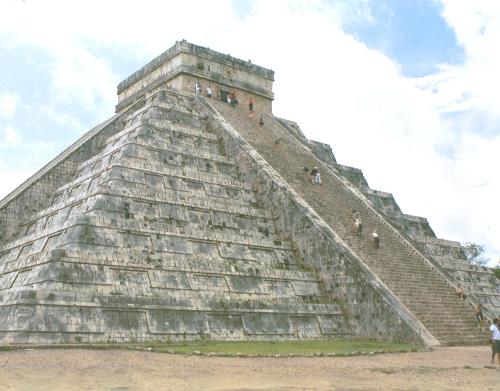 Pyramid at Chichen Itza - I took this photo myself when I was doing some archaeology work in the Yucatan! What a wonderful site this was.