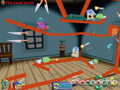 Chain Reaction - Chain Reaction http://www.gamespot.com/pc/puzzle/gadgets/index.html Chain Reaction is a 3D puzzle game that challenges players solve problems using contraptions of their own creation.
