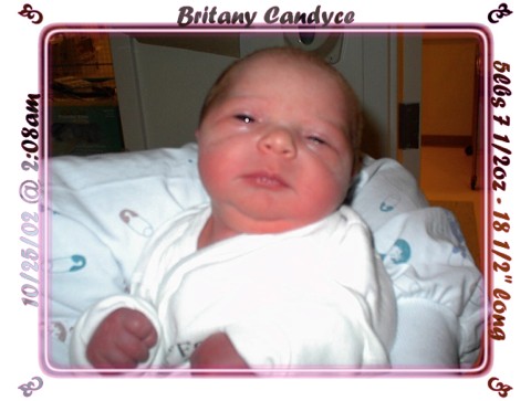my daughter after she born - this was taken at the hospital