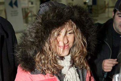 Shakira - Arriving at Nice Airport, France on January 21, 2006