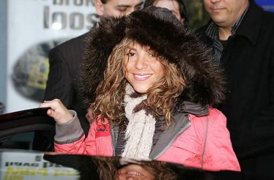 Shakira - Arriving at Nice Airport, France on January 21, 2006