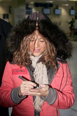 Shakira - Arriving at Nice Airport, France on January 21, 2006