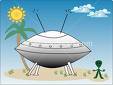 UFO with alien - Not all UFO's are spaceships wirh little green men in them. But isn't this one cute. UFO with alien - Not all UFO's are spaceships wirh little green men in them. But isn't this one cute.