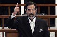Saddam Hussein - Saddam on trial.  Hung for crimes against humanity.
