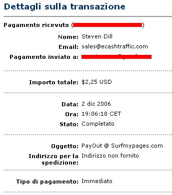 ecash - payment made to me with the company in subject