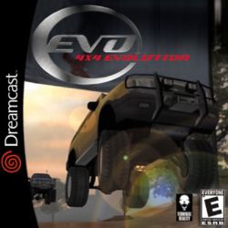 4x4 Evolution - 4x4 Evolution From Wikipedia, the free encyclopedia  4x4 EVO is a video game developed by Terminal Reality for the Windows, Macintosh, PlayStation 2 and Dreamcast platforms. It is the first console game to have cross-platform online play where Dreamcast, Macintosh and PC versions of the game appear online at the same time. The game can use maps created by users to download onto a hard drive, and surprisingly a VMU. All games are similar in quality and gameplay although the online systems feature a mode to customize the players' own truck and use it online.  Gameplay features off-road racing of over 70 licensed truck manufacturers. Modes featured in the game were a Career Mode, Online Mode, Map editor and versus mode. The career mode is the most important part of the game to feature a way to buy better cars similar to the Gran Turismo series.