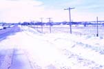 snowy road - affects of a heavy snowstorm