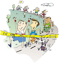 People running race animation - People running race animation