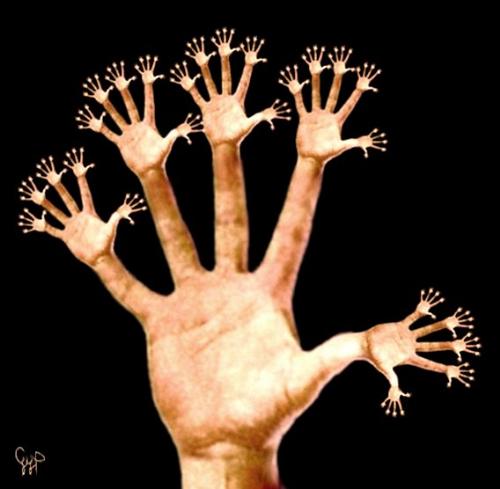 sub hands - is that possible for any thing i think it is a computer grafics with immagination.