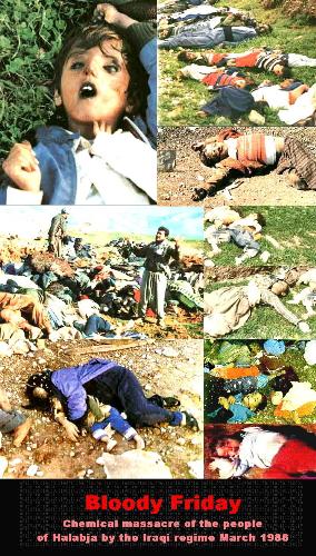 Warning graphic content! - Collage of chemical weapon attach on Halabja