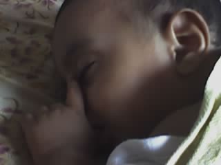 Chuschus.... - this is my nephew.. has a bad habit of chuschus...