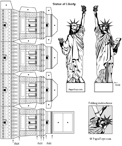 Statue Of Liberty - A paper cut out of Statue of Liberty