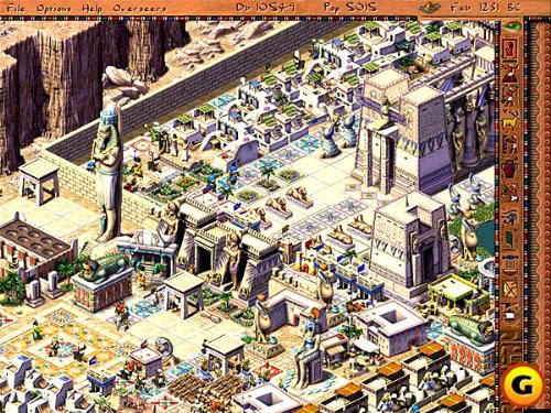 Cleopatra - Cleopatra http://www.gamespot.com/pc/strategy/cleopatra/index.html Cleopatra adds more of just about everything, and makes Impressions' Pharaoh a more complex and interesting game, without disrupting the fine balance of the original.