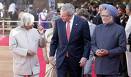 India&#039;s President APJ Abdul Kalam - Bush shivering front of APJ KALAM
