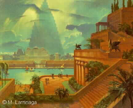 The SEVEN WONDERS OF THE ANCIENT WORLD - the hanging gardens of babylon