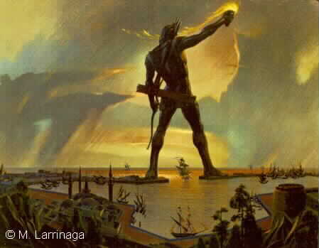 the seven wonders of the ancient world - the clossus of rhodes