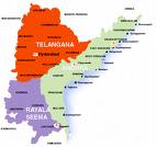 telangana - telangana districts in andhra pradesh. its in political view.