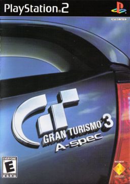 Gran Turismo 3: A-Spec - Gran Turismo 3: A-Spec From Wikipedia, the free encyclopedia  Gran Turismo 3: A-Spec is a racing game, the first in the Gran Turismo series to hit the PlayStation 2. Gran Turismo 2000 was the working name used when demonstrated at E3 2000/2001. Released in 2001, Gran Turismo 3 is considered the best-selling game for the PS2 (along with Grand Theft Auto: Vice City).  Gran Turismo 3 features new elements to the series, such as oil changes. As the distance travelled on the motor oil accumulates, the vehicle engine's performance degrades gradually, until a notice light is lit on the dashboard during gameplay, signaling that an oil change is needed.