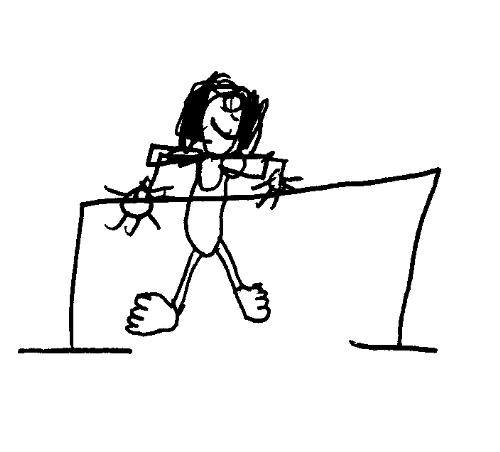 skinny person working out! - Here is a skinny person working out on gym equipment.