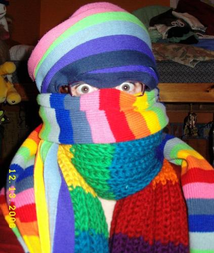 Rainbow - After a tragic accident, my head was shrouded in rainbows. Well, that or I'm about to rob a Leprecaun bank...