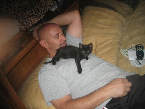 My fiancee and my kitten Shadow - Shadow and my Fiancee G My fiancee and my kitten Shadow - Shadow and my Fiancee G