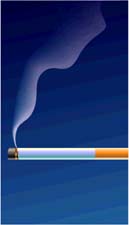 Smoking Cigarette - Image of a lit cigarette