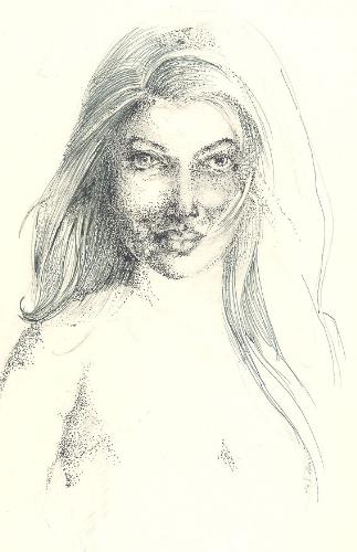 A model - A pen and ink drawing
