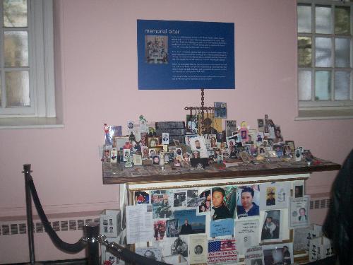 9/11 Tribute - Tribute in Church across from Twin Towers site that was not damaged despite being less than 100 feet from the collapse of both buildings.