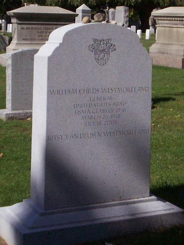 Gen Westmoreland's Grave - General Westmoreland, famous during the Vietnam War, is buried at West Point, NY.