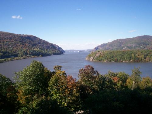 Hudson River - A view towards the North of the Hudson River taken from on campus of West Point, NY. Taken 10/06