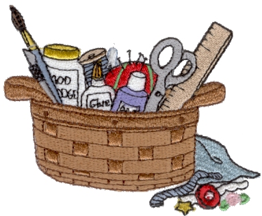 Crafting Basket - A basketful of crafting things!