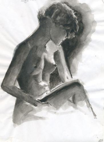 a wash draeing - A subtle use of water colours-Monochrome
