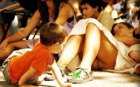 kid play - kid palying naughty things. oh i saw it.