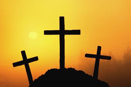Jesus - This is a picture of three crosses, they represent the crusafiction of Jesus.