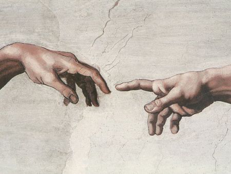 Creation - with this action God create Adam and all the humanity? Task just not, we only consider this picture for its aesthetic beauty.