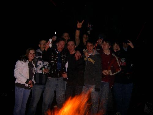 Camping with friends, the good times - i love this picture, a year or so ago, all of us just went out, half a case of alcohol each roughly, set up tents in an abandoned quarry 4 miles from our houses and just drank, messed around and had some of the best times of our lives, a cd player was all that was needed ( and a huge stack of batteries of course! )  luckily for us lot my dad only drives a minibus and took a good few of us over though, we all had permission from our parents and when we came back in one piece we proved to them that we could be trusted alone with alcohol !
