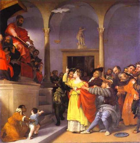 St. Lucia sent before a judge - St. Lucia sent before a judge by Lorenzo Lotto