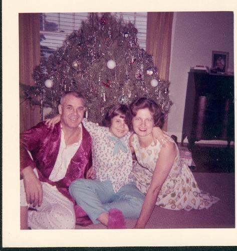 Christmas 1962 - A wonderful time!  My dad had just come home from the hospital after open-heart surgery, and this is a picture of The Three Bears just glad to be together celebrating.  I had just turned ten, and I not only had no idea that my dad had almost died during his hospital but, also, that, a two months earlier, World War III (as in widespread nuclear destruction) had come so close to happening.  I'm glad that my job was to be a child at that time.