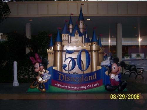 Disneyland - This is a picture of the Disneyland Hotel. It was great staying there,especially for the 50th Anniversary. We had so much fun at Disneyland. I can't wait to go back there