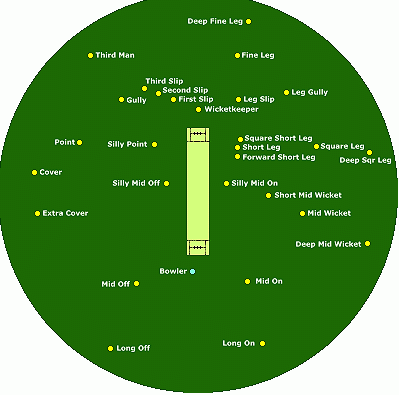 Fielding Positions (All) - Cricket fielding poistions