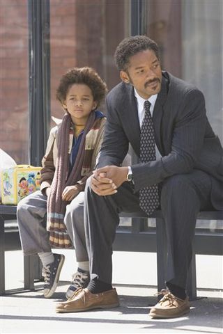 Will Smith and his son Jayden Christopher Syre Smi - In this photo provided by Columbia Pictures, Jaden Christopher Syre Smith (left) and Will Smith star in ' The Pursuit of Happyness.' (AP Photo/Columbia Pictures/ Zade Rosenthal