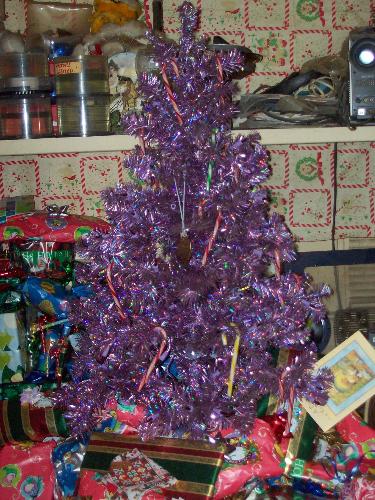 Purple Christmas tree - This is my Christmas tree. I love the color purple.