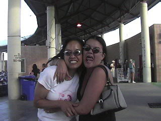 Me and my friend, Suzanne - Me and Suzanne at the Maverick's game. I HATE baseball, but went because the tickets were free!