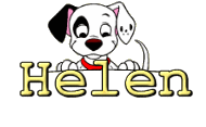 Helen - Helen,animated name with dalmation