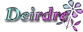 Deirdre - Animated name Deirdre...stars