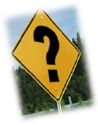 Question,answere - A question mark road sign