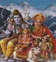 Lord Shiva with his family - lord shiva being called as one of the trimoorthi .  looking after the duty of destruction as per directions o fthe creator.