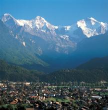 Interlaken, Bernese Oberland -  An achievable dream for all Indians, Interlaken is a beautiful municipality in the Bernese Oberland. Flanked by lakes on either side, the Thun and Brienz, at the foot of the imposing threesome, Eiger, Mönch and Jungfrau, Interlaken offers a wide choice of top-notch excursion options. Cinemtography - DDLJ, Dhai Akshar Prem Ke, Judai and Hero - Love story of a Spy are some of the Indian movies filmed in the picturesque location. Besides these, the James Bond film 'On her Majesty's Secret Service' was filmed on the Schilthorn. Must See and must Dos Unesco - On the mountaintop visit the Ice Palace and the Aletsch Glacier and The Jungfraujoch, both UNESCO World Natural Heritage sites. Watch Husky Dogs on their sleds, Marmots running in the snow. The grandeur of these majestic peaks leave the seasoned travellers speechless and asking for more.  Ballenberg Open Air Museum - A visit to Switzerland as it used to be. A 100 original century-old buildings from all over Switzerland, demonstrating typical crafts and with 250 native farmyard animals, Ballenberg creates a vivid impression of rural life in bygone days. In the workshops, craftsmen, using authentic tools, demonstrate old handcrafts and trades: from wood-carving, basket-weaving, spinning, weaving, bobbin-lace making and forging to making cheese and baking bread. Three pleasant restaurants gladly serve you tasty Swiss specialities. However, for the adventurous, they can put the wood on the fire and enjoy a barbecue at one of our picnic areas.  Mystery Park in Interlaken - Mysteries of the World Theme Park - It is a theme park that questions some of the miracles of the past, present, and expectations of the future. Consisting of seven theme worlds it offers a fantastic voyage of discovery to the great mysteries of this world. Visitors can travel to the Egyptian Pyramids, the imposing figures etched in the soil of Nazca in Peru, Megastones - the time machine for the high priests, submarine simulators and meteorite exhibitions.  Mürren - a mountain village with a difference. Traditionally rich and perched on a high sunny terrace Mürren is a beautiful ski resort. Being a public car free resort, the mountain air here is fresh, crisp and clear. Summertime results in this village displaying a rainbow of colours with the mountain flowers in full bloom. A short walk around the village, and maybe you will know what it feels like to visit paradise. Besides the culturally rich churches and schools, you can visit the Trummelbach falls, Ballenberg Open Air museum, Alpine Dairy for Cheese making and also do some exciting mountain sports.  Some other very interesting villages in Interlaken are Bönigen, Habkern, Iseltwald, Ringgenberg etc. There are also, some lovely cruises being conducted on the Lakes of Thun and Brienz. Interlaken Insides Belvedere Brasserie - The place is elegant, with a wide terrace for dining outside and enjoy the view of the Jungfrau. The staff is warm and welcoming, and there is no dress code. The Berner Rosti is delicious, with thin slices of meat in a mushroom sauce. With many dishes you have the option of a smaller portion: it is about 3/4 of the standard one.