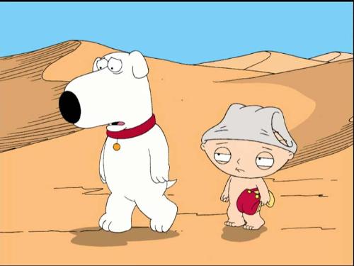 Family Guy - Stewie and Brian lost in the desert