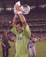 Great Moments - Imran Khan holding World Cup 1992